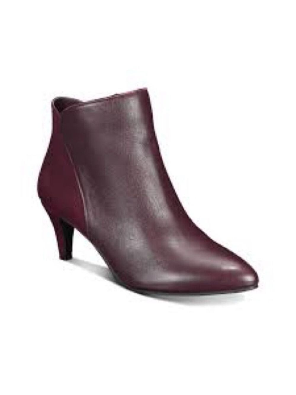 Women’s Alfani Harper Burgundy Leather Booties Size 10.5 US!